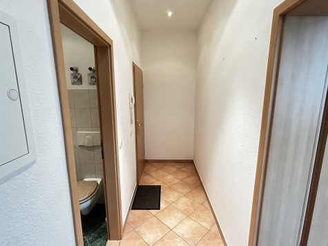 Leerstehende, helle 2-Raumwohnung mit EBK in Kirchberg! Denkmalschutz! - Flur (7363)