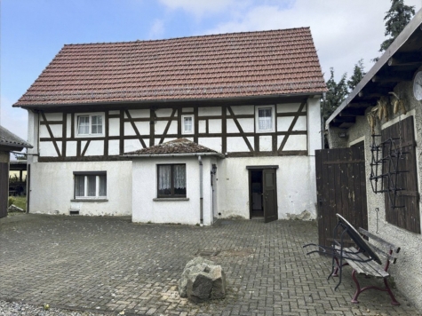 Dreiseitenhof: 2 Wohnhäuser, Nebengelass, gr. Grundstück = viel Raum für individuelle Lebenskonzepte - Ansicht Bauernhaus (14340)