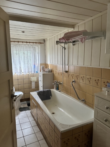 Dreiseitenhof: 2 Wohnhäuser, Nebengelass, gr. Grundstück = viel Raum für individuelle Lebenskonzepte - Bad EG Bauernhaus (14365)