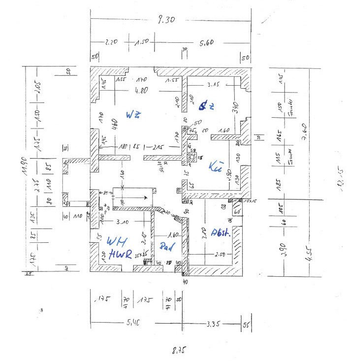 Grundriss EG Bauernhaus