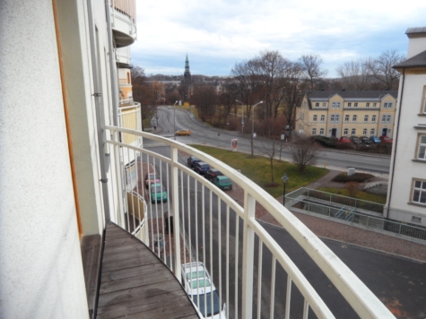 Zentrumsnah! 1,5-Raum-Whg. mit Balkon + Fahrstuhl / rollstuhlgerecht; vermietet! - Blick vom Balkon (9557)
