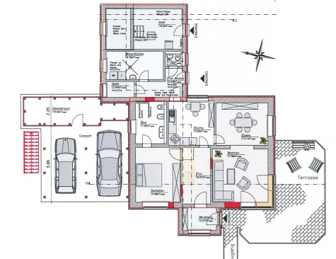 Exklusive Strandnähe trifft moderne Eleganz! EFH mit Einliegerwohnung in Bestlage von Thiessow! - Grundriss EG (6921)
