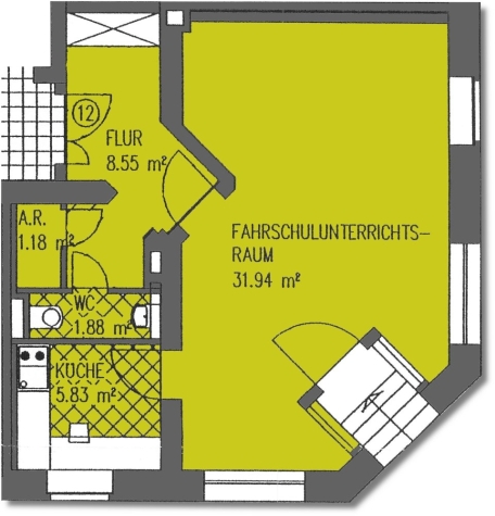 Attraktive Gewerbeeinheit in Zwickau-Nordvorstadt! - Grundriss (5819)