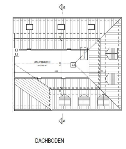 Sanierungsbedürftiges Mehrfamilienhaus mit 3 Wohneinheiten in Klingenthal! - Grundriss Dachboden (11963)