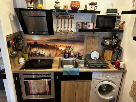 Modernisierte 3-Raum-Wohnung im 1. OG, Balkon u. Stellplatz - Küche (579)