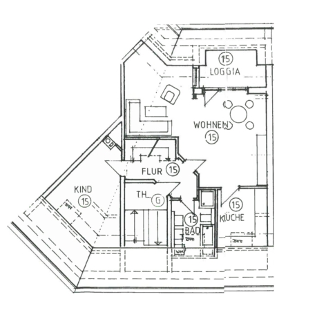 Großzügige 3,5-Zimmer-Maisonettewohnung mit Loggia, TG-Stpl. und 2 Stpl. in Zwickau! - Grundriss 1. DG (11657)