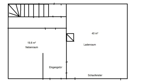 Aus Geschäftshaus wird Traumhaus! Attraktive Immobilie mit Wohnkonzept - Grundriss EG aktuell (15455)