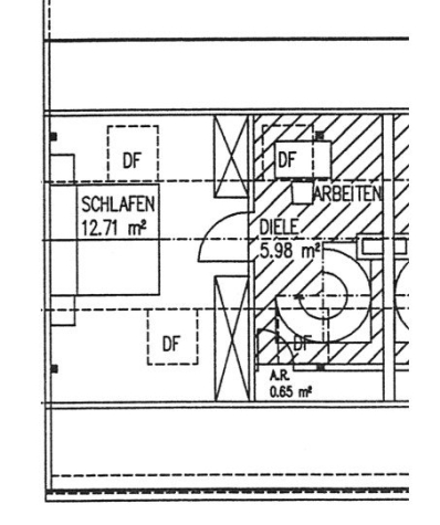 Vermietete 3-Raum-Maisonette-Whg. mit Balkon in Zwickau! - Grundriss 2. DG (4756)