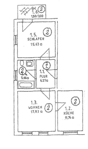 Gemütliche 2-Raumwohnung mit Terrasse und EBK in Lichtentanne! - Grundriss (12343)