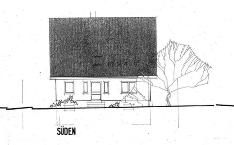 Vielseitig nutzbares EFH mit Einliegerwohnung, großer Garten, überdachter Pool, Doppelcarport - Ansicht Süden (12523)