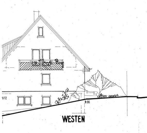 Vielseitig nutzbares EFH mit Einliegerwohnung, großer Garten, überdachter Pool, Doppelcarport - Ansicht Westen (12524)